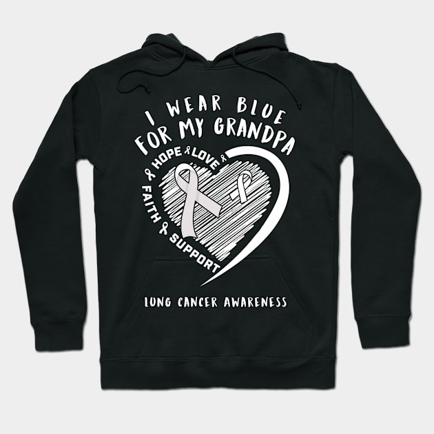 I Wear White For My Grandpa Lung Cancer Hoodie by thuylinh8